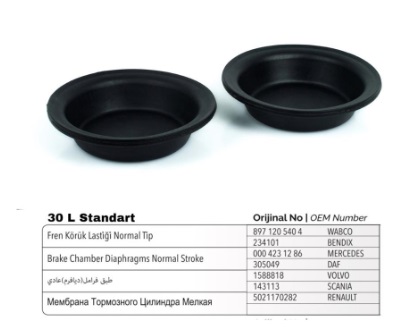 30 NO AIR BRAKE CHAMBER DIAPHRAGM